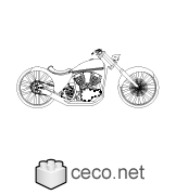 Autocad drawing Orange County Choppers OCC motorcycle dwg , in Vehicles Bikes & Motorcycles