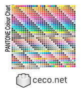 PANTONE Colour Chart dwg palette template Autocad drawing color dxf , in Symbols Signs Signals