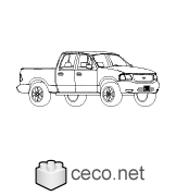 Autocad drawing pick-up Ford F150 SVT Raptor auxiliar view dwg , in Vehicles Cars