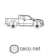 Autocad drawing pick-up Ford F150 SVT Raptor - side view dwg , in Vehicles Cars