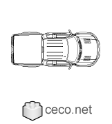 Autocad drawing pick-up Ford F150 SVT Raptor top view dwg , in Vehicles Cars