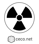 Autocad drawing Radiation Hazard symbol 01 Ionizing radiation symbol , in Symbols Signs Signals ISO standards