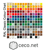 Autocad drawing RAL Classic Colour Chart dwg color palette template , in Symbols Signs Signals