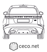 Range Rover Velar suburban truck Land Rover SUV rear , in Vehicles Cars