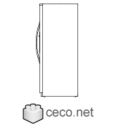 Autocad drawing refrigerator for kitchen dwg , in Equipment