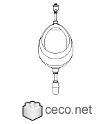 Autocad drawing restroom urinal front view dwg , in kitchen & bathroom