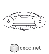 Autocad drawing Semi-Rigid Inflatable Boat RIB 02 rear view dwg , in Vehicles Boats & Ships