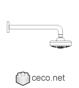 Autocad drawing shower heads dwg , in kitchen & bathroom