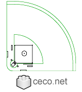Autocad drawing softball field according World Baseball Confed dwg , in Equipment Sports Gym Fitness