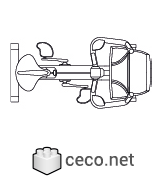 Autocad drawing Spin Bike or Indoor Cycling Bike dwg , in Equipment Sports Gym Fitness