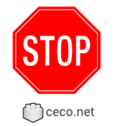 Autocad drawing STOP signal dwg , in Symbols Signs Signals ISO standards