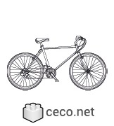 Autocad drawing urban bike 01 side view dwg bicycle , in Vehicles Bikes & Motorcycles