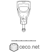 Autocad drawing urinal male restroom dwg dxf , in Bathrooms Detail