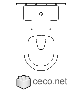 Autocad drawing water closet 1 dwg , in Bathrooms Detail