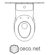Autocad drawing water closet 2 toilete dwg , in Bathrooms Detail