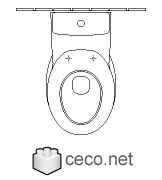 Autocad drawing water closet 2 toilete dwg , in kitchen & bathroom