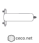 Autocad drawing weight bench utility flat bench top view dwg , in Equipment Sports Gym Fitness