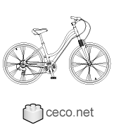 Autocad drawing Womens bike urban bicycle for women dwg , in Vehicles Bikes & Motorcycles