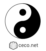 Autocad drawing Yin-Yang symbol dwg , in Symbols Signs Signals