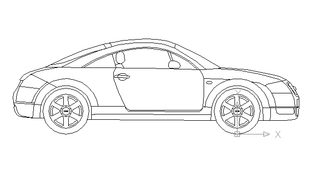 autocad drawing Audi TT 18 T coupe two-seater roadster in Vehicles, Cars