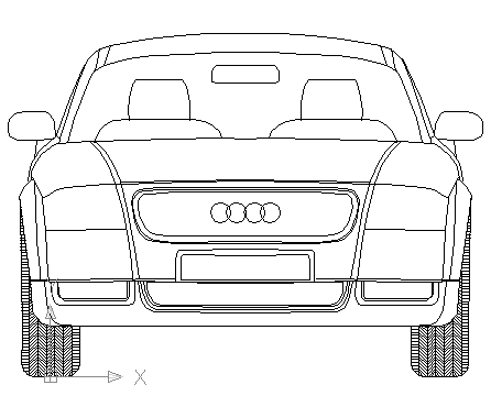 autocad drawing Audi TT 2-door compact sports car in Vehicles, Cars