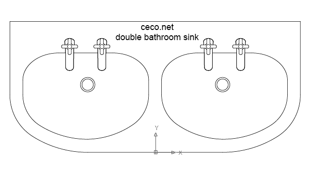autocad drawing bathroom sink 1 double in kitchen & bathroom