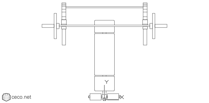 autocad drawing bench press for chest to workout at the gym in Equipment, Sports Gym Fitness