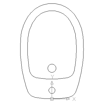 autocad drawing Bidet 1 in Bathrooms Detail