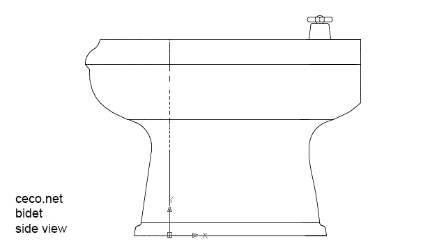 autocad drawing bidet 2 side view in kitchen & bathroom autocad drawing bidet 2 side view in kitchen & bathroom
