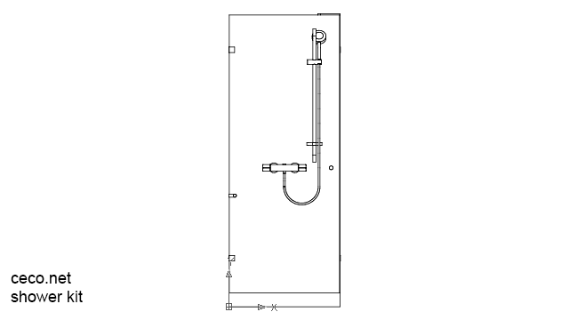 autocad drawing corner shower kit 1 acrylic wall and Floor in Bathrooms Detail