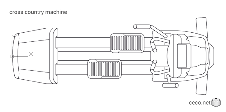 autocad drawing cross country machine in Equipment, Sports Gym Fitness autocad drawing cross country machine in Equipment, Sports Gym Fitness