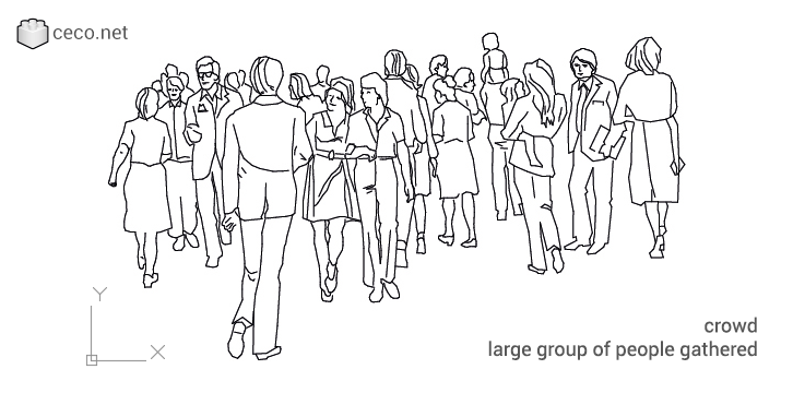 autocad drawing crowd large group of people gathered in People, Family & Groups autocad drawing crowd large group of people gathered in People, Family & Groups
