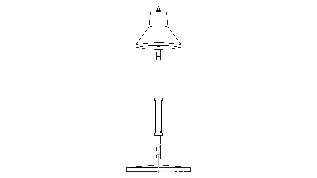 autocad drawing desk lamp office equipment in Equipment