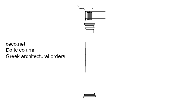 autocad drawing doric columns - classical greek architectural orders in Architecture