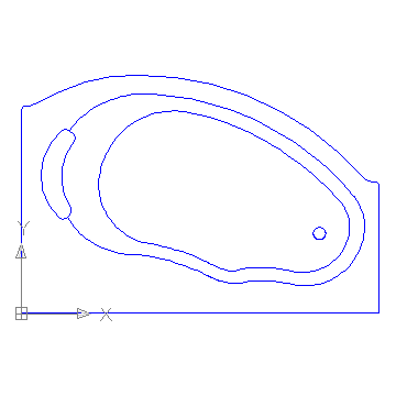 autocad drawing Jacuzzi 2 in kitchen & bathroom