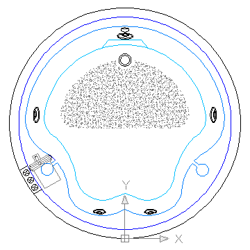 autocad drawing Jacuzzi 5 whirlpool bath in kitchen & bathroom