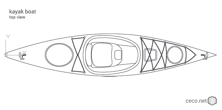 autocad drawing kayak boat in Vehicles, Boats & Ships