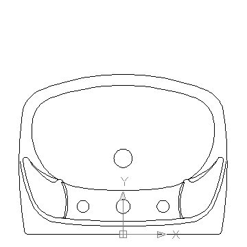 autocad drawing Lavatory 1 in kitchen & bathroom