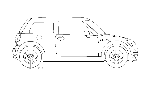 autocad drawing Mini Cooper British Motor Corporation in Vehicles, Cars