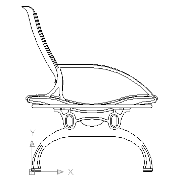 autocad drawing Modern Armchair in Furniture