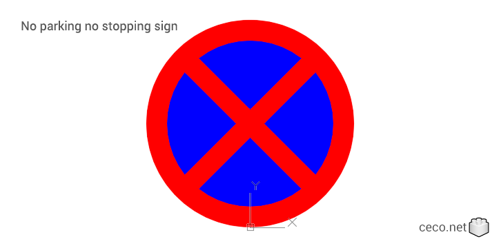 autocad drawing No parking no stopping sign in Symbols Signs Signals, ISO standards autocad drawing No parking no stopping sign in Symbols Signs Signals, ISO standards