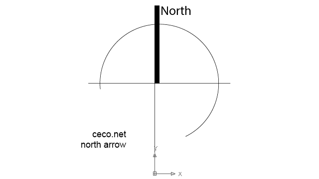 autocad drawing north arrow 16 minimal modern north in Symbols Signs Signals, North Arrows