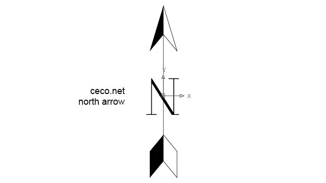 autocad drawing north arrow 17 small in Symbols Signs Signals, North Arrows