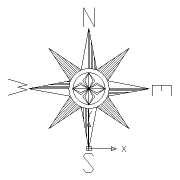 autocad drawing North Arrow 4 in Symbols Signs Signals, North Arrows