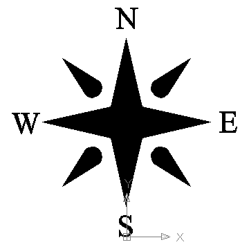 autocad drawing North Arrow 9 in Symbols Signs Signals, North Arrows