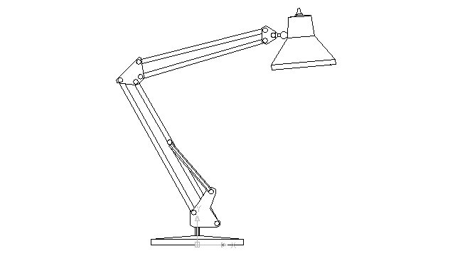 autocad drawing office desk lamp in Equipment