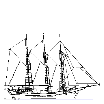 autocad drawing Old Frigate in Vehicles, Boats & Ships
