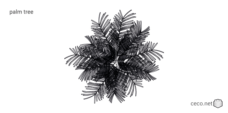 autocad drawing palm tree top in Garden & Landscaping, Trees