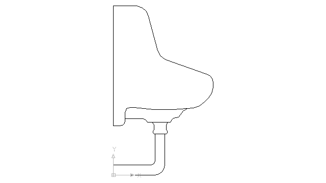 autocad drawing public male restroom urinal wc row side view in Bathrooms Detail