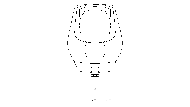 autocad drawing public toilet urinal wc white porcelain front view in kitchen & bathroom